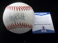 Autographed George Brett Official AL MLB Bsbl.- Beckett Certified