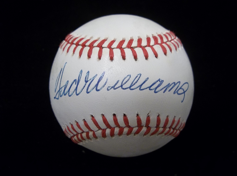 Autographed Ted Williams Official AL MLB Bsbl.- Beckett Certfied