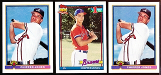 1991 Chipper Jones- 3 Asst. Rookie Cards