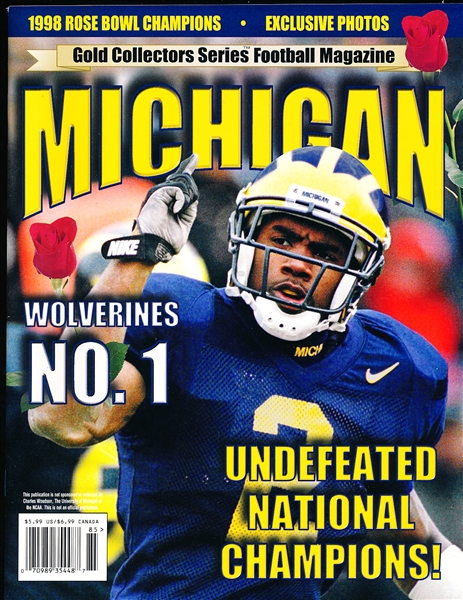 1998 H&S Media “Michigan Wolverines No. 1” Commemorative NCAA FB Mag.