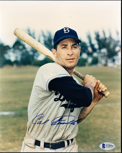 Autographed Carl Furillo Brooklyn Dodgers MLB Color 8” x 10” Photo