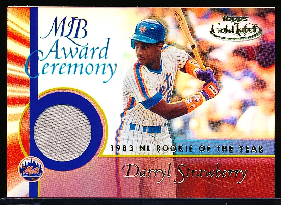 2001 Topps Gold Label Bsbl. “MLB Award Ceremony Relic” #GLR-DS2 Darryl Strawberry
