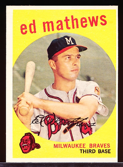 1959 Topps Bb- #450 Ed Mathews, Braves