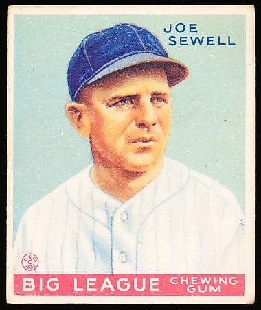 1933 Goudey Bb- #165 Joe Sewell, Yankees