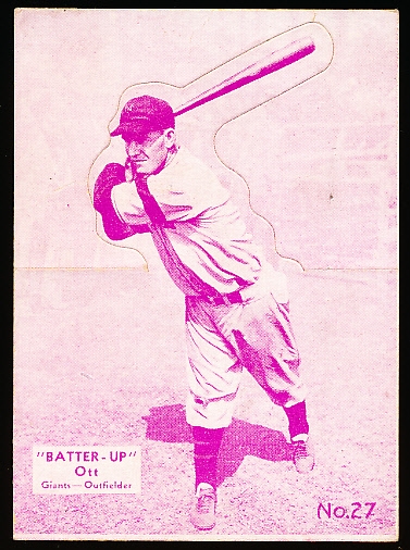 1934-36 Batter Up Bb- #27 Mel Ott, Giants- Hall of Famer! 