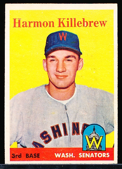 1958 Topps Baseball- #288 Harmon Killebrew, Washington