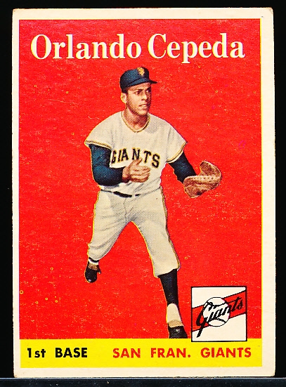 1958 Topps Baseball- #343 Orlando Cepeda RC