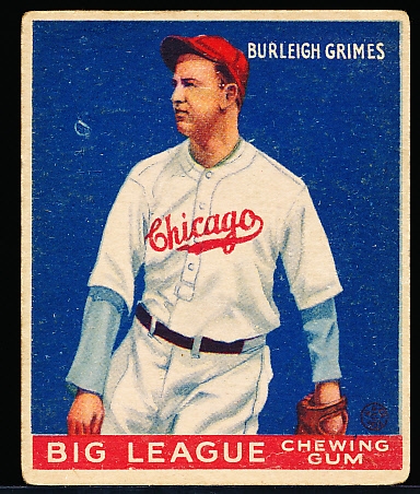 1933 Goudey Bb- #64 Burleigh Grimes, Cubs- Hall of Famer!