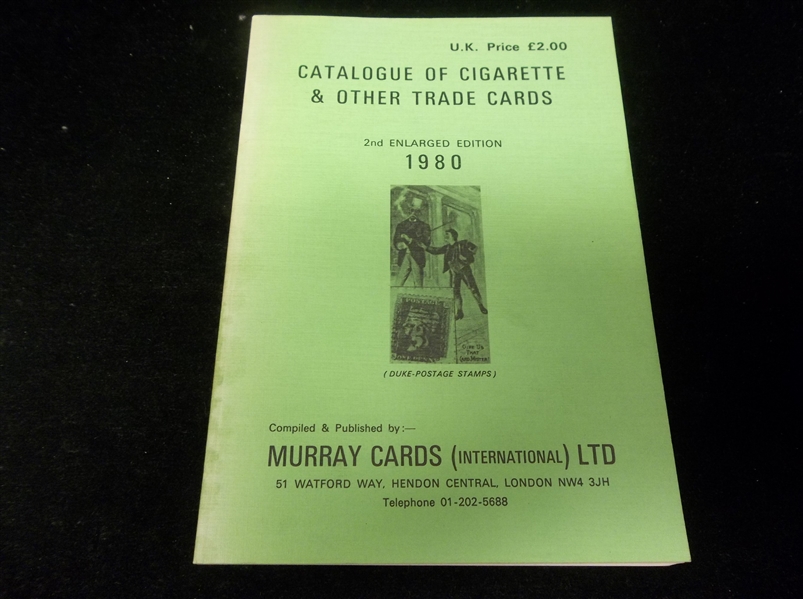 1980 “Catalogue of Cigarette & Other Trade Cards” by Murray Cards Int’l. Ltd. (London, England)- 2nd Enlarged Ed.