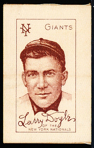 1910 S74 White Silk- Larry Doyle, Giants- Old Mill Backing