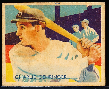 1934-36 Diamond Stars Bb- #77 Charley Gehringer, Tigers- 1935 Green Back