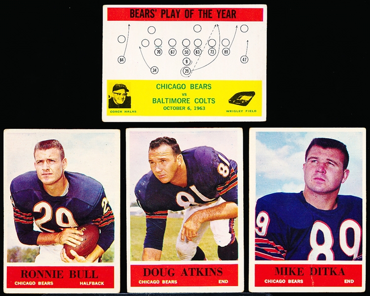 1964 Philadelphia Ftbl.- 1 Complete Chicago Bears Team Set of 14 Cards