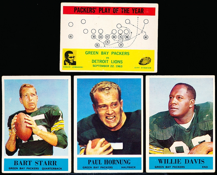 1964 Philadelphia Ftbl.- 1 Complete Green Bay Packers Team Set of 14 Cards