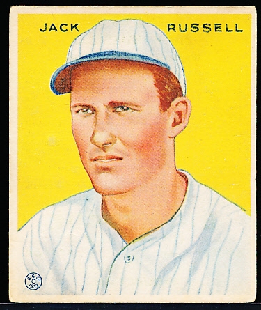 1933 Goudey Baseball- #123 Jack Russell, Washington