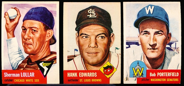 1953 Topps Baseball- 3 Diff