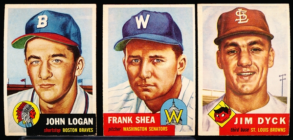 1953 Topps Baseball- 3 Diff