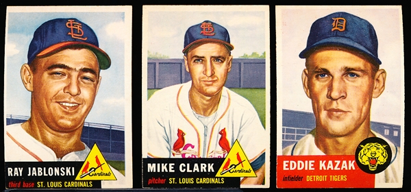 1953 Topps Baseball- 3 Diff