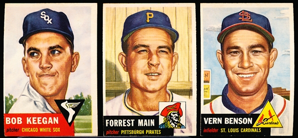 1953 Topps Baseball- 3 Diff