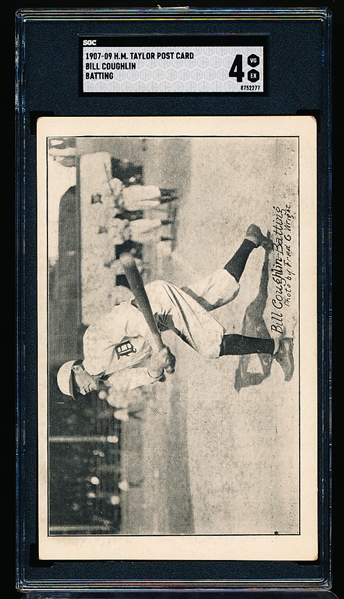 1907-09 H.M. Taylor Post Card- Bill Coughlin, Detroit- SGC 4 (Vg-Ex)