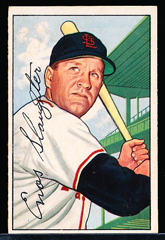 1952 Bowman Bb- #232 Enos Slaughter, Cardinals- Hi#