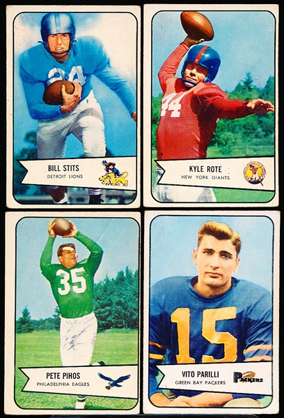 1954 Bowman Football- 4 Diff