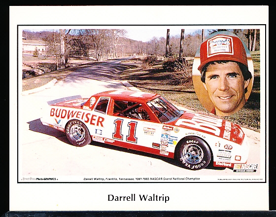 1986 SportStar Photo-Graphics NASCAR Card- Darrell Waltrip