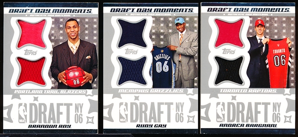 2006 Topps “Draft Day Moments Dual Jerseys” Inserts- 3 Diff.