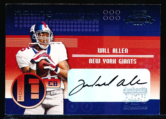 2001 PO Contenders Ftbl.- “Round Numbers Autographs”- #RN4 Will Allen AU/ Nate Clements