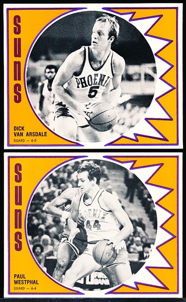 1976-77 Phoenix Suns Bask- Orange Framed Set of 12