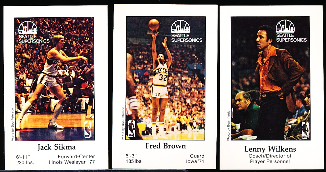 1978-79 Seattle Supersonics Basketball- Police Set of 16