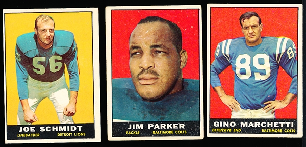 1961 Topps Fb- 3 Diff