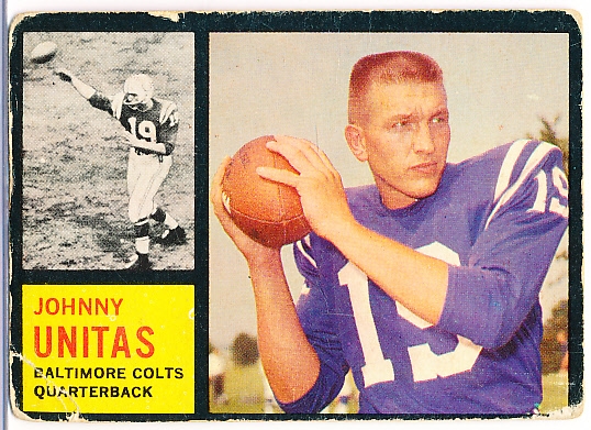 1962 Topps Fb- #1 John Unitas, Colts