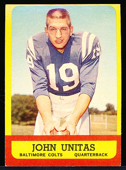 1963 Topps Fb- #1 John Unitas, Colts