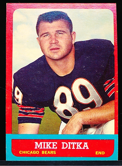 1963 Topps Fb- #62 Mike Ditka, Bears- 2nd Year Card