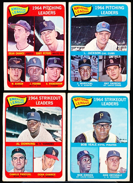 1965 Topps Baseball- 4 Diff Leaders
