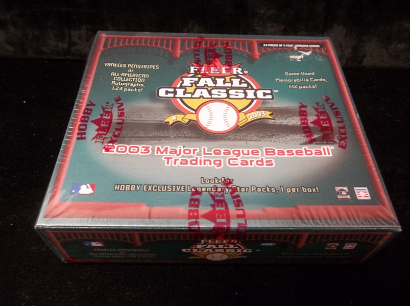 2003 Fleer Fall Classic Bsbl.- 1 Unopened Hobby Exclusive Box