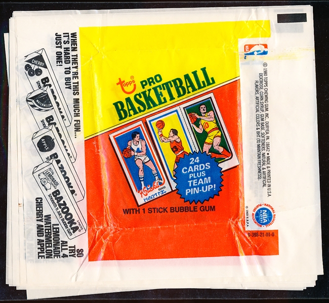 1980-81 Topps Basketball- 12 Wrappers