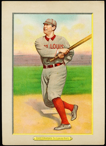 1910-11 T3 Turkey Red Baseball- #4 Bresnahan, St. Louis Natl- Checklist back