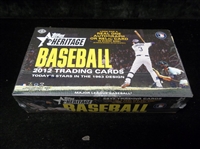 2012 Topps Heritage Bsbl.- 1 Unopened Hobby Box