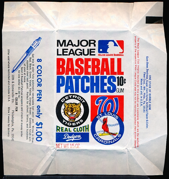 Late 60’s/ Early 70’s Fleer 10 Cent Baseball “Real Cloth Patches”- 9 Wrappers