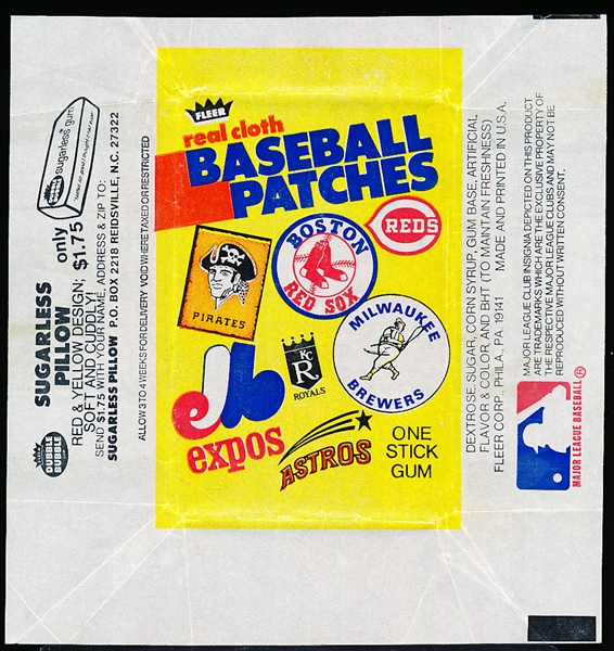 Late 60’s/70’s Fleer Real Cloth Baseball Patches- 14 Wrappers