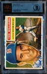 1956 Topps Baseball Autographed Card- #5 Ted Williams, Red Sox- BVG Beckett Authenticated & Encapsulated