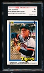 1981 Donruss Baseball Autographed Card- #370 Sparky Anderson, Tigers- SGC Authenticated & Encapsulated