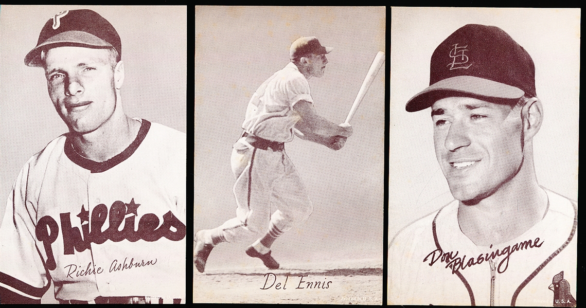 1947-66 Baseball Exhibits- 3 Diff