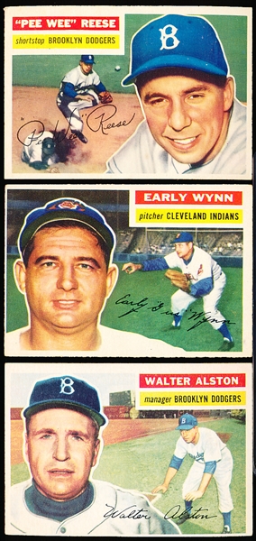 1956 Topps Baseball- 3 Diff