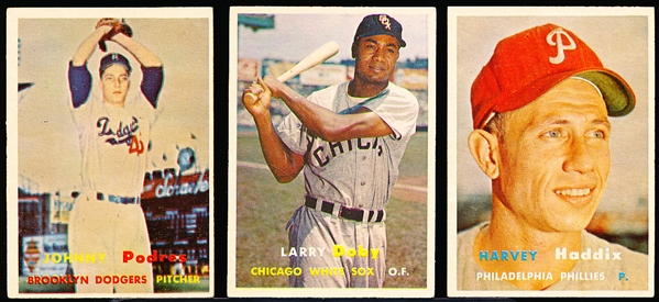 1957 Topps Baseball- 3 Diff