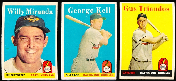 1958 Topps Baseball- 11 Cards