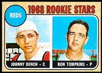 1968 Topps Baseball- #247 Johnny Bench RC, Reds