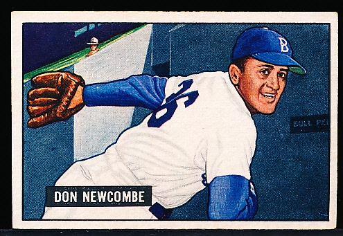 1951 Bowman Baseball- #6 Don Newcombe, Dodgers