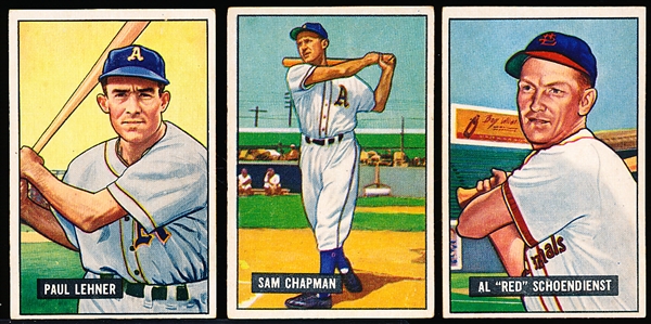 1951 Bowman Baseball- 3 Diff